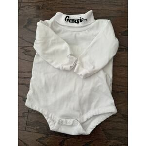 Georgia Bulldogs Turtleneck Long Sleeve Baby One Piece 3 - 6 months